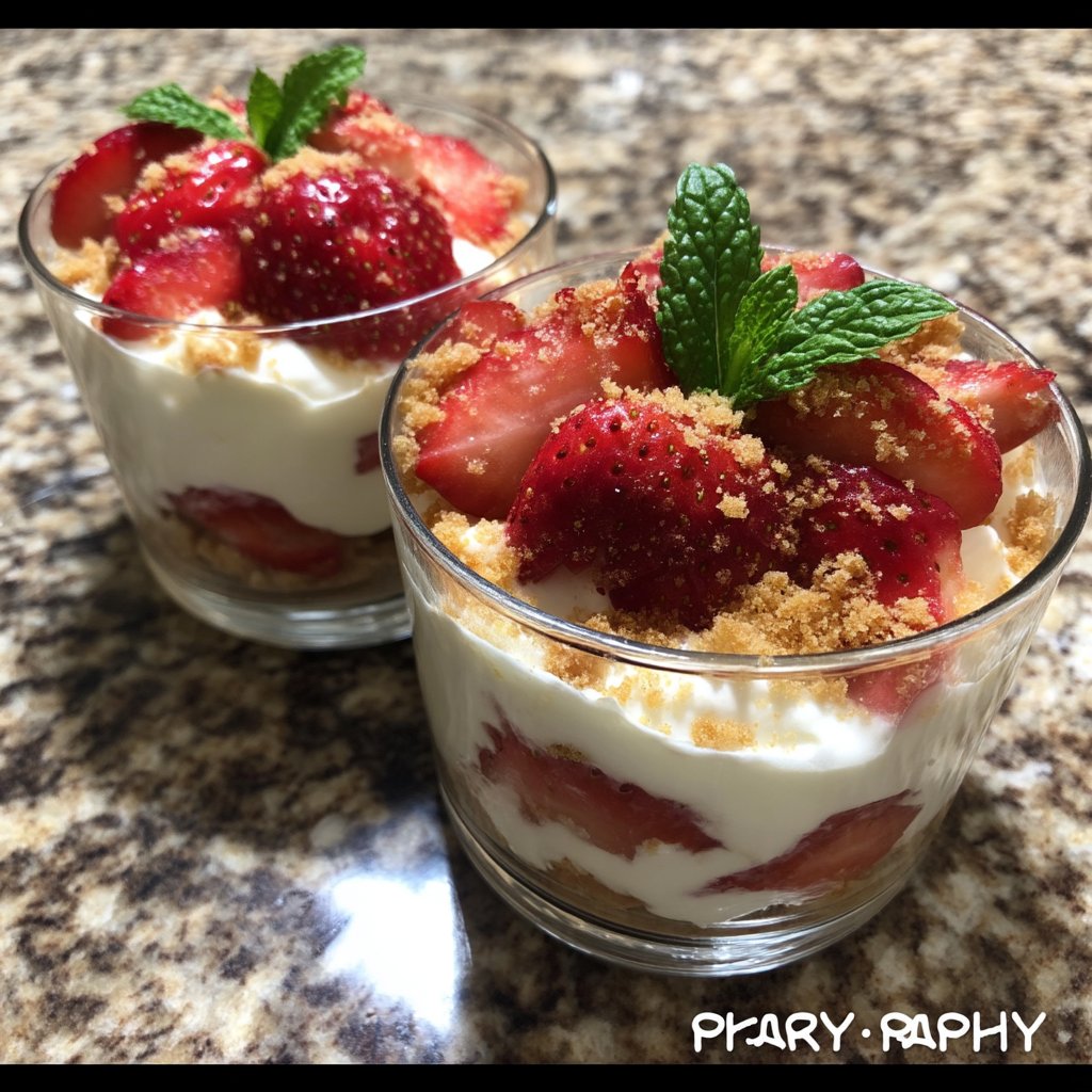 Mother’s Day Dessert Cups with Strawberries and Cream 2 Mother’s Day Dessert Cups with Strawberries and Cream