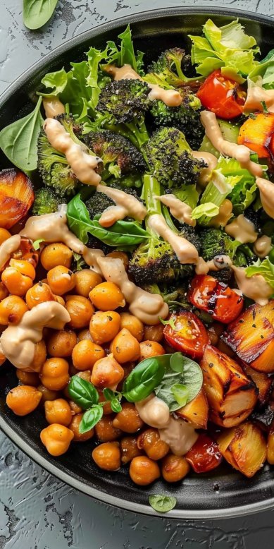 Bowl minceur pois chiches légumes