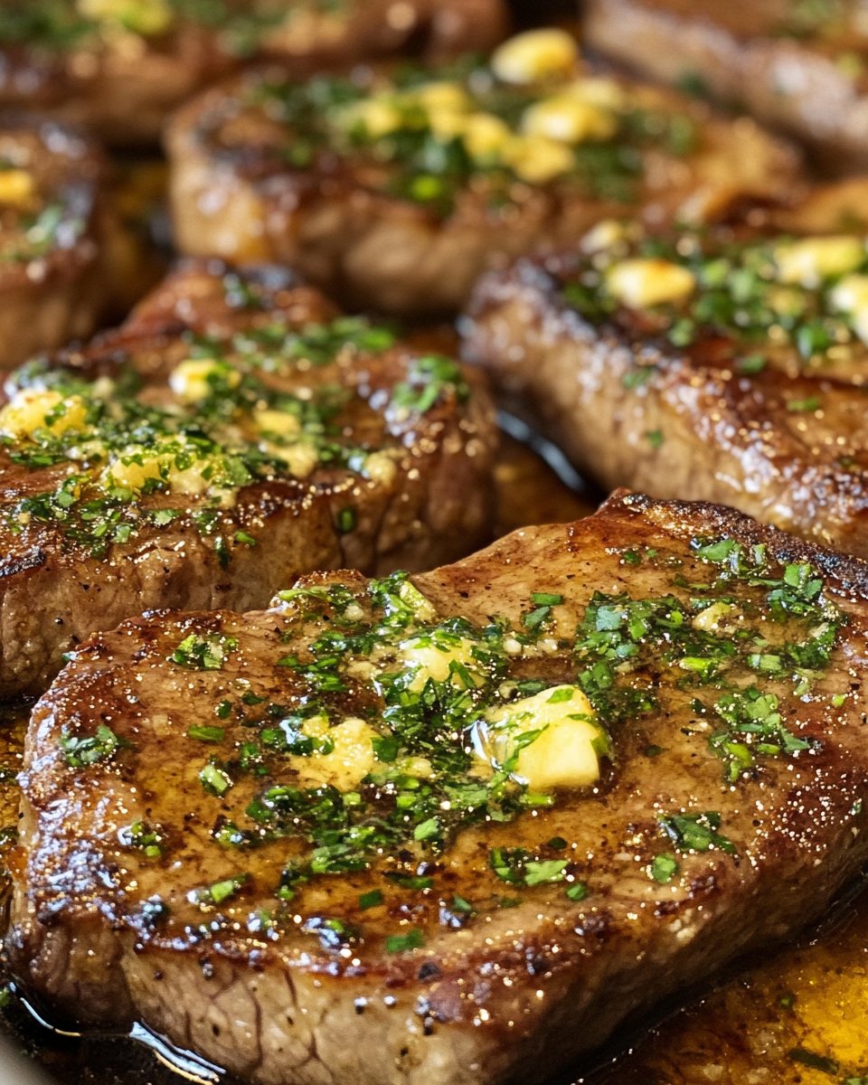 Air Fryer Steaks with Garlic Butter