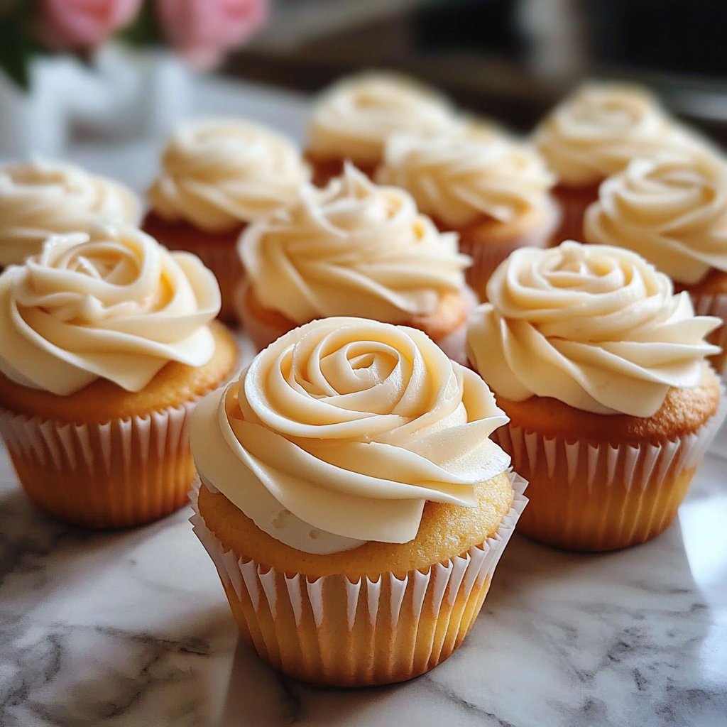 Vanilla Rose Buttercream Cupcakes: A Delightful Treat!