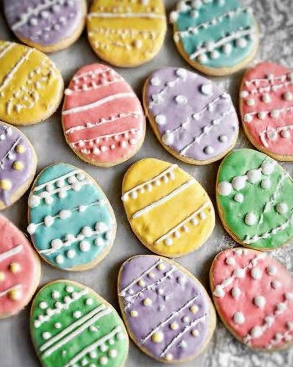 Easter Egg Sugar Cookies