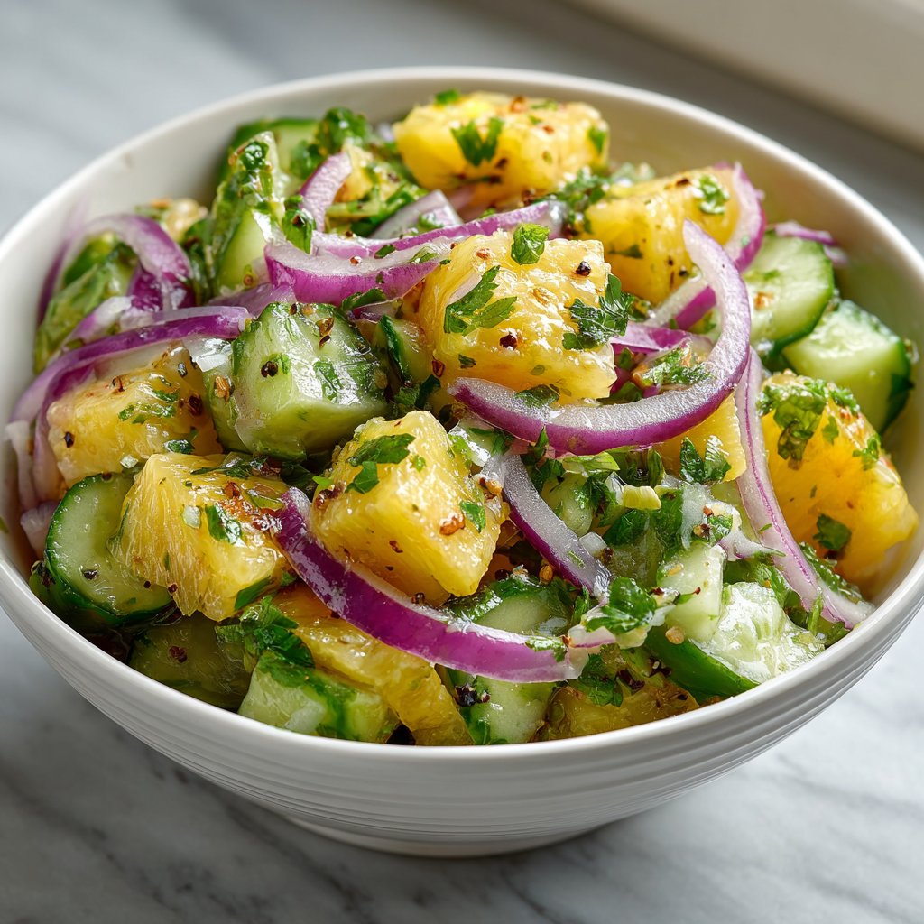 Crunchy Pineapple Cucumber Salad