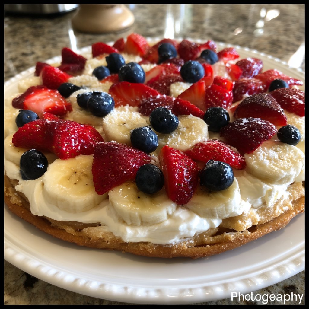 Patriotic Fruit Pizza for Memorial Day 4 Patriotic Fruit Pizza for Memorial Day
