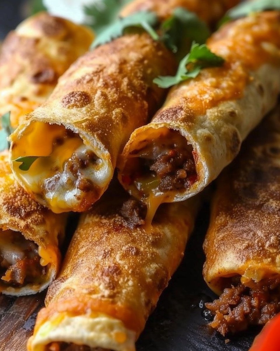 Crispy Cheesy Beef Taquitos 1 Crispy Cheesy Beef Taquitos