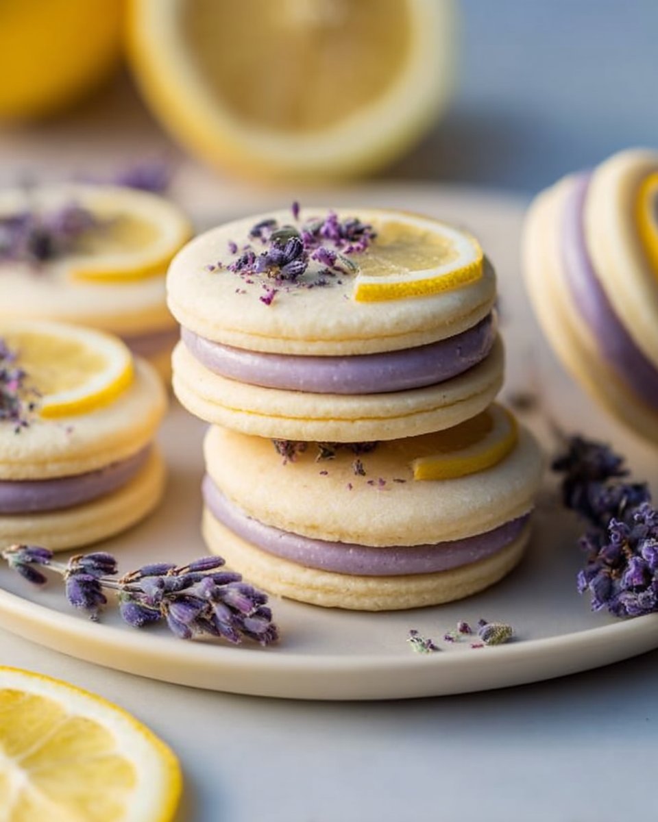 Lemon Lavender Sandwich Cookies