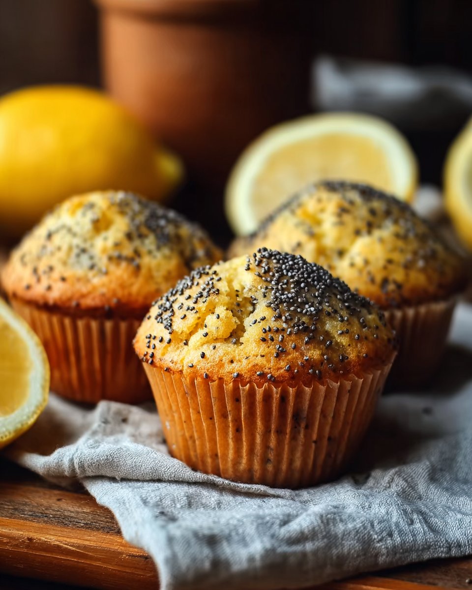 Easy Lemon Poppyseed Muffins