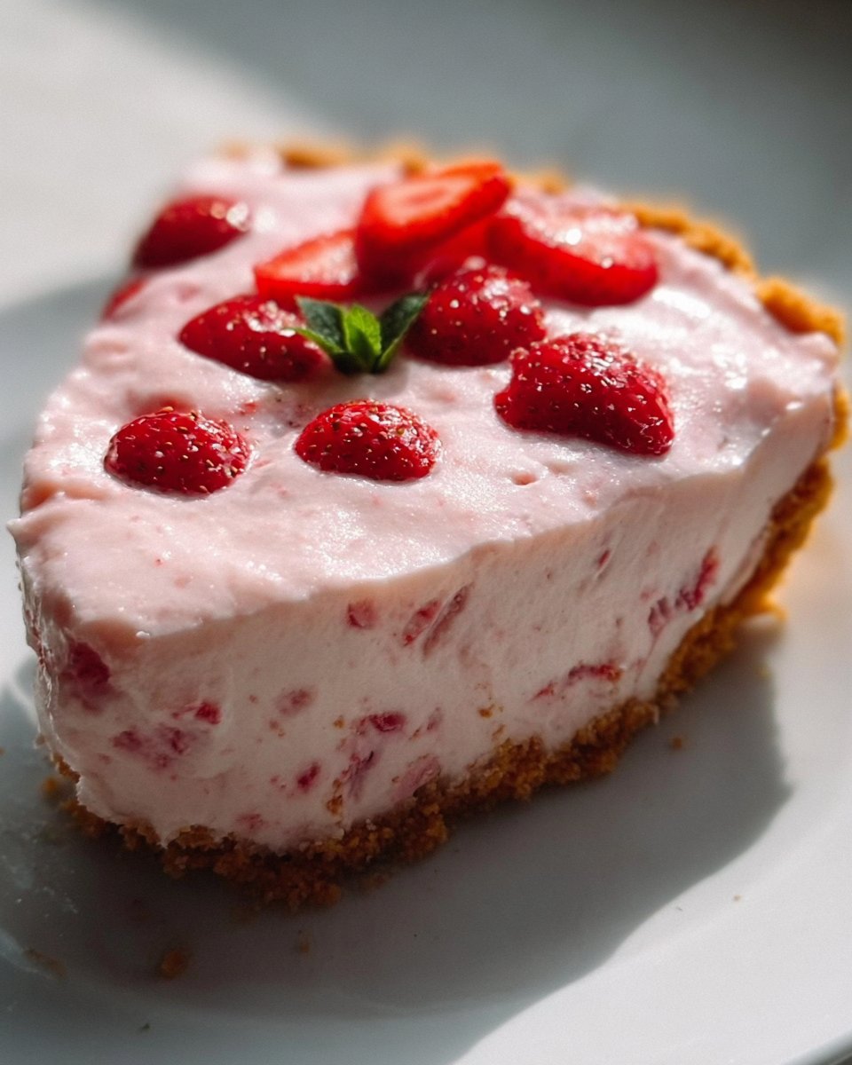 Frozen Strawberry Cream Pie