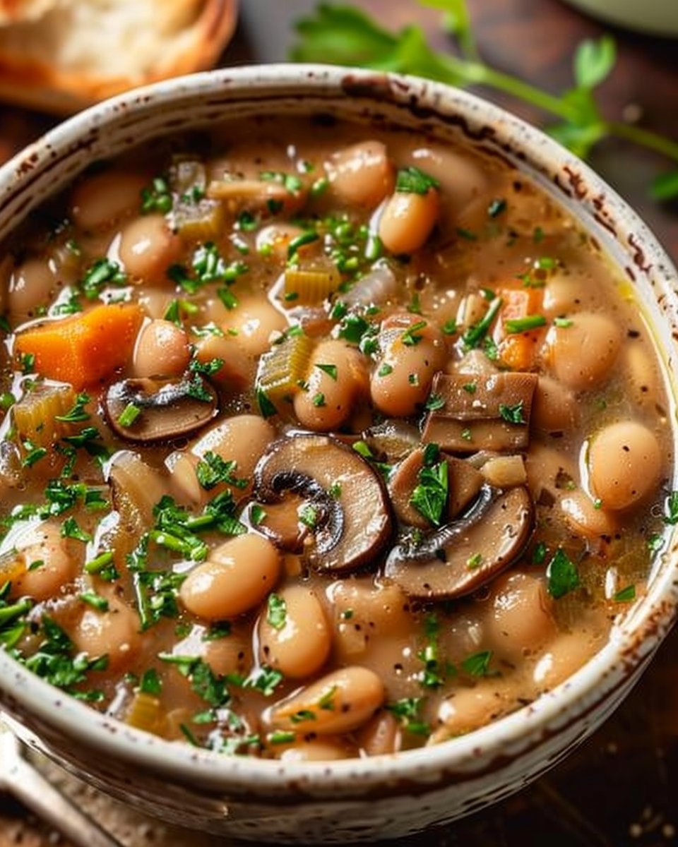 White Bean and Mushroom Stew 2 White Bean and Mushroom Stew