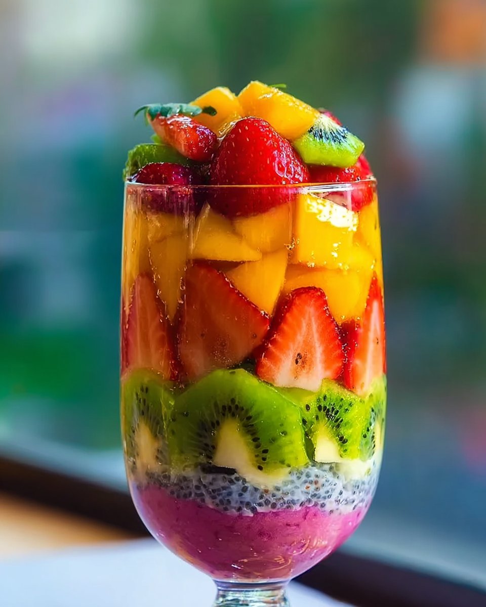 Delight in Rainbow Chia Pudding Parfait for a Healthy Treat