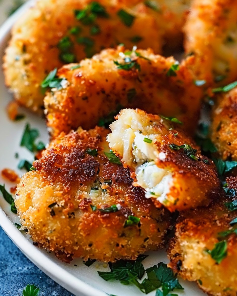Crispy Air Fryer Fish Cakes with Garlic & Parsley