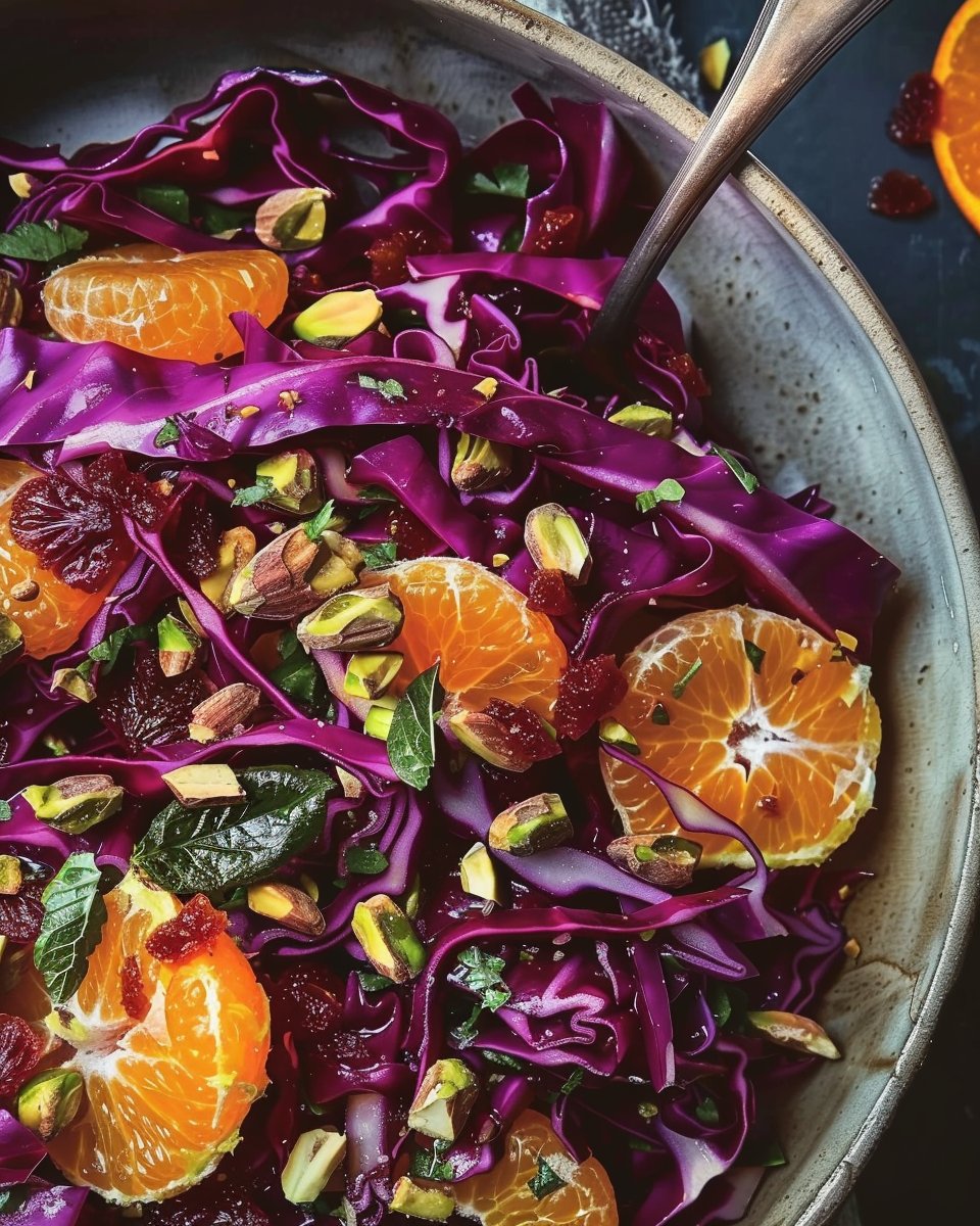 Red Cabbage & Clementine Salad with Pistachios: A Bright, Crunchy Winter Favorite