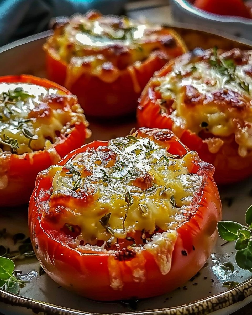 Cheesy Baked Stuffed Tomatoes