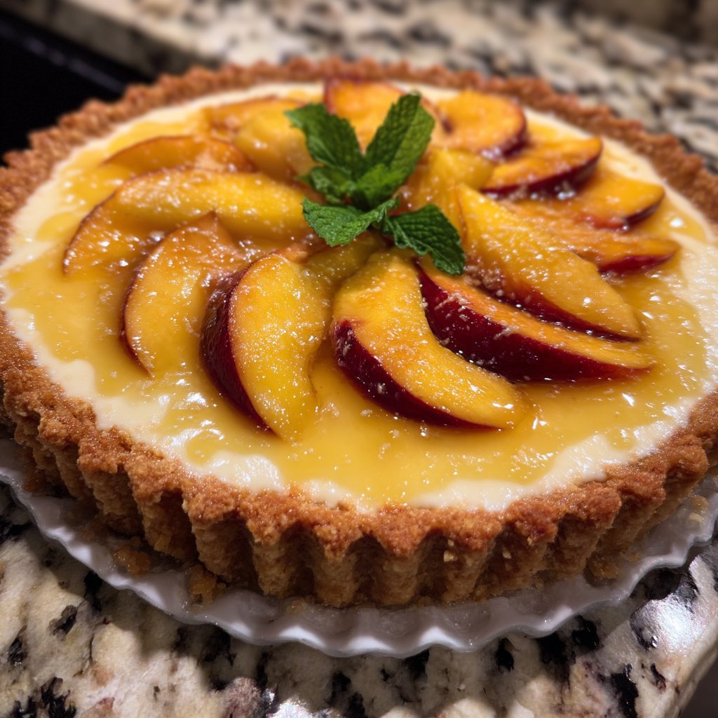 Fresh Peach & Mascarpone Tart