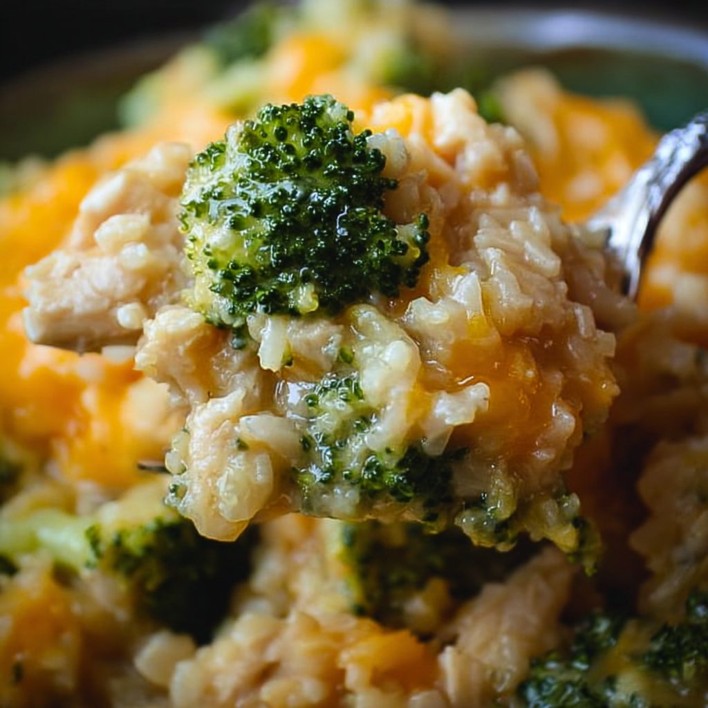 Easy Crockpot Cheesy Chicken Broccoli Rice