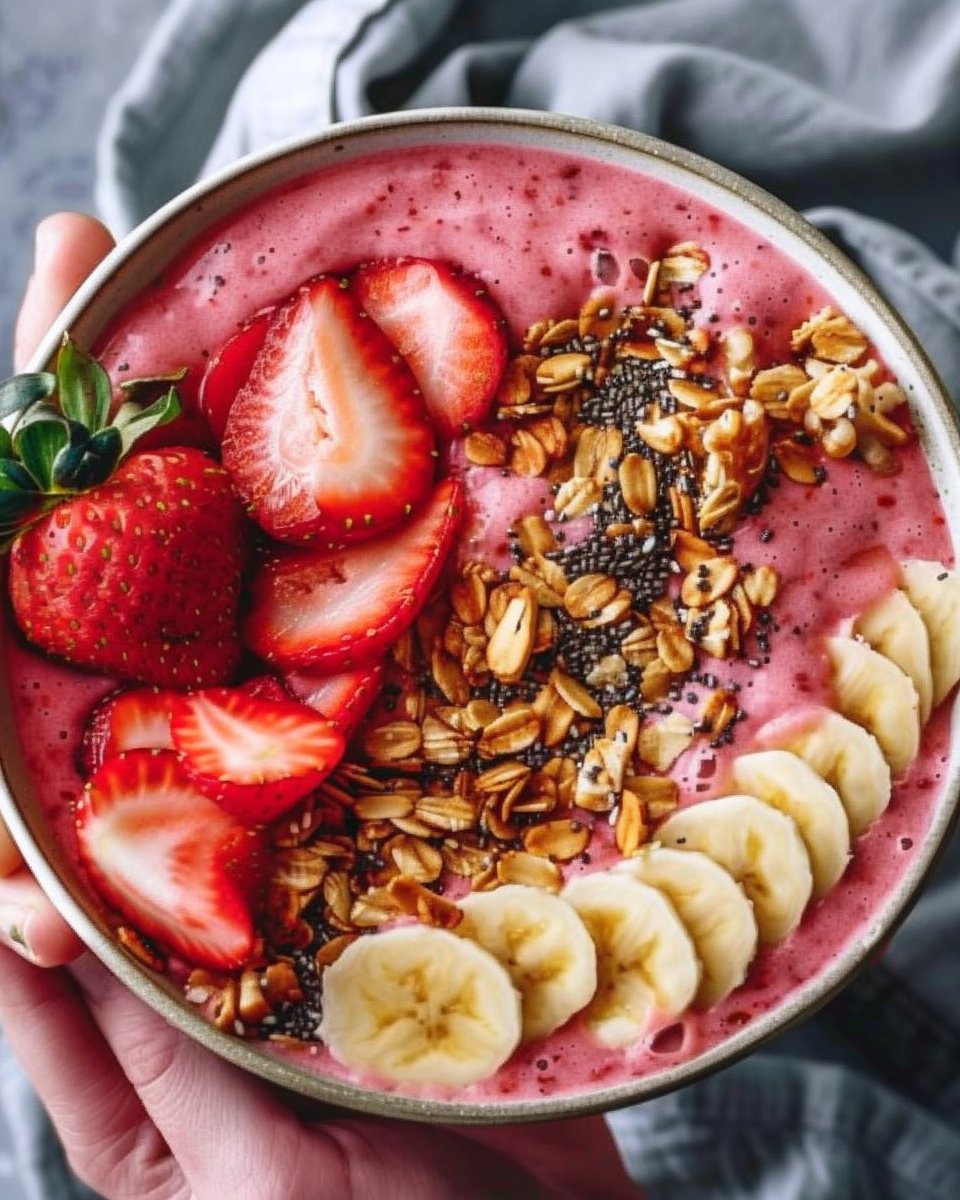 Strawberry Smoothie Bowl 3 Strawberry Smoothie Bowl