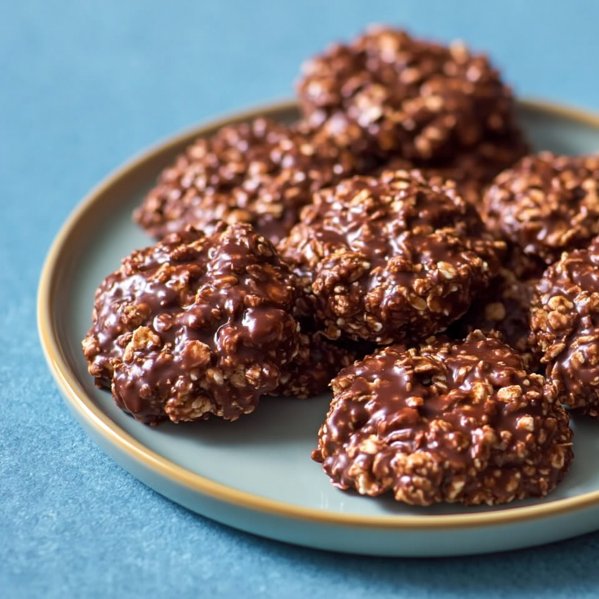No-Bake Chocolate Peanut Butter Oatmeal Cookies