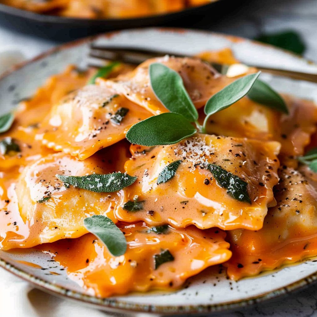 Sage Brown Butter Sauce Butternut Squash Ravioli