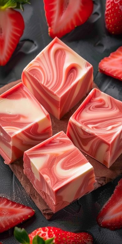 Fudge Fraise Chocolat Blanc