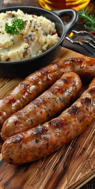 Saucisses Andouillette et Purée de Pommes de Terre