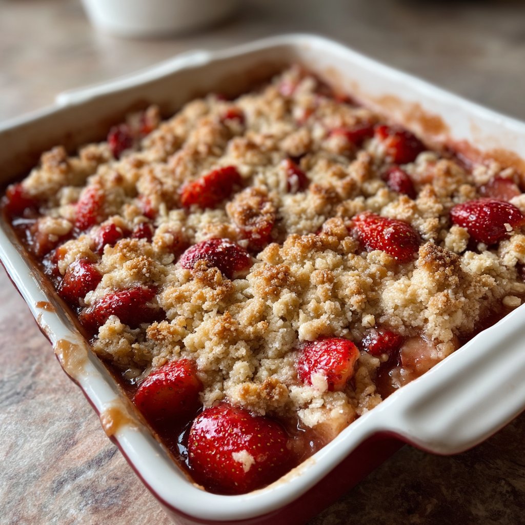Strawberry Rhubarb Crisp for Spring Weekends