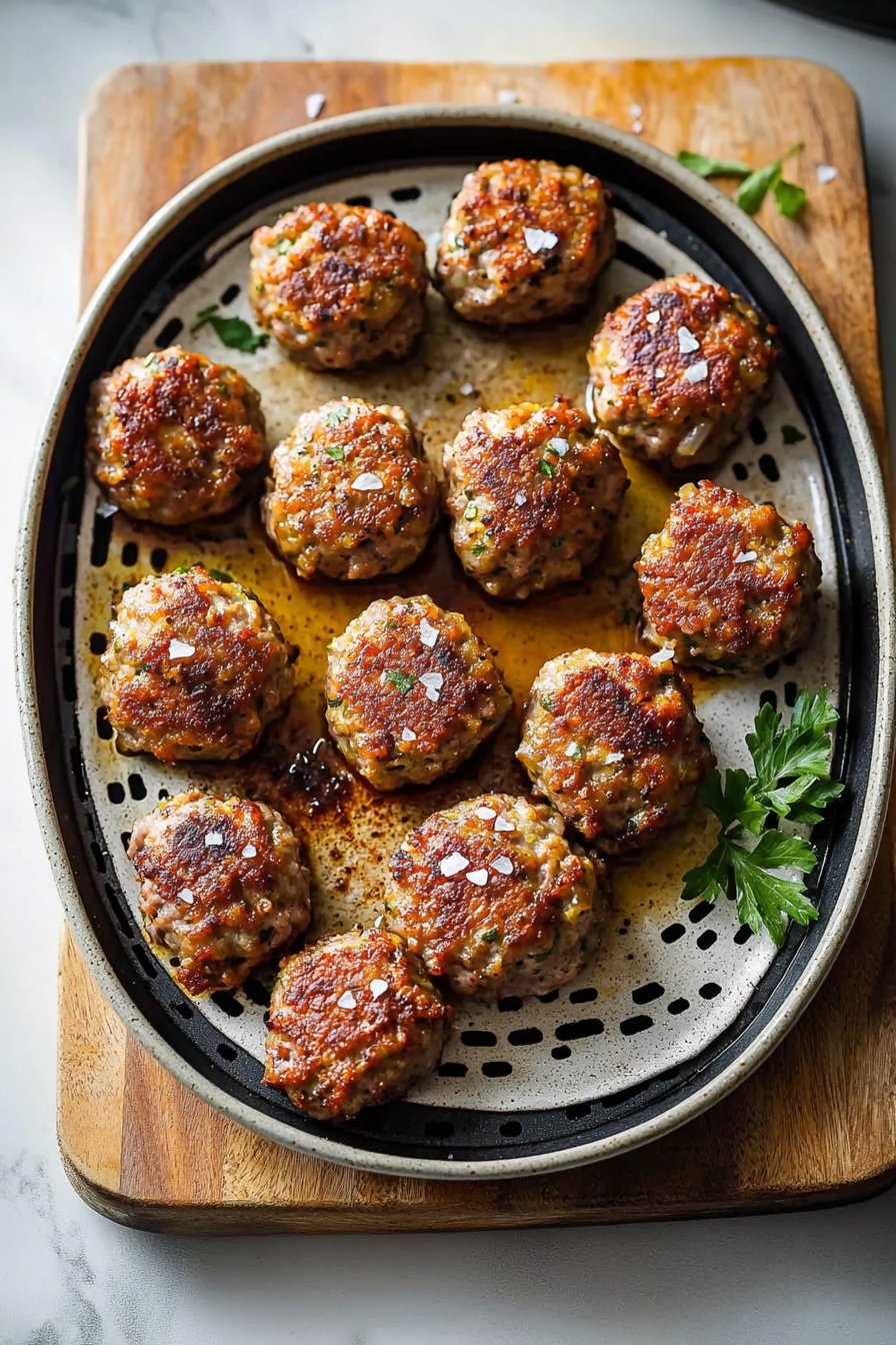 Low Carb Frikadellen &ndash; saftig, eiwei&szlig;reich & aus der Hei&szlig;luftfritteuse