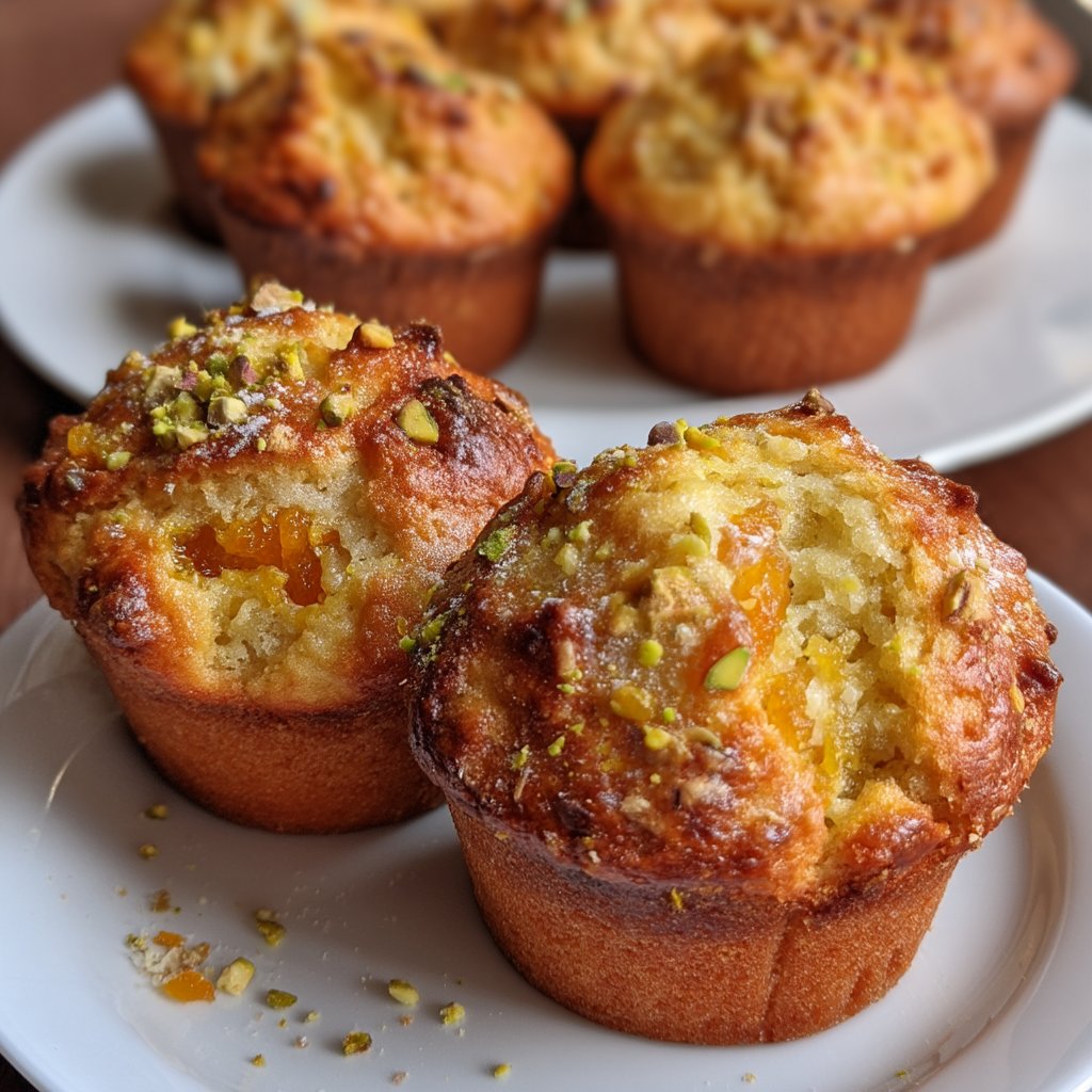 Apricot Pistachio Mascarpone Muffins