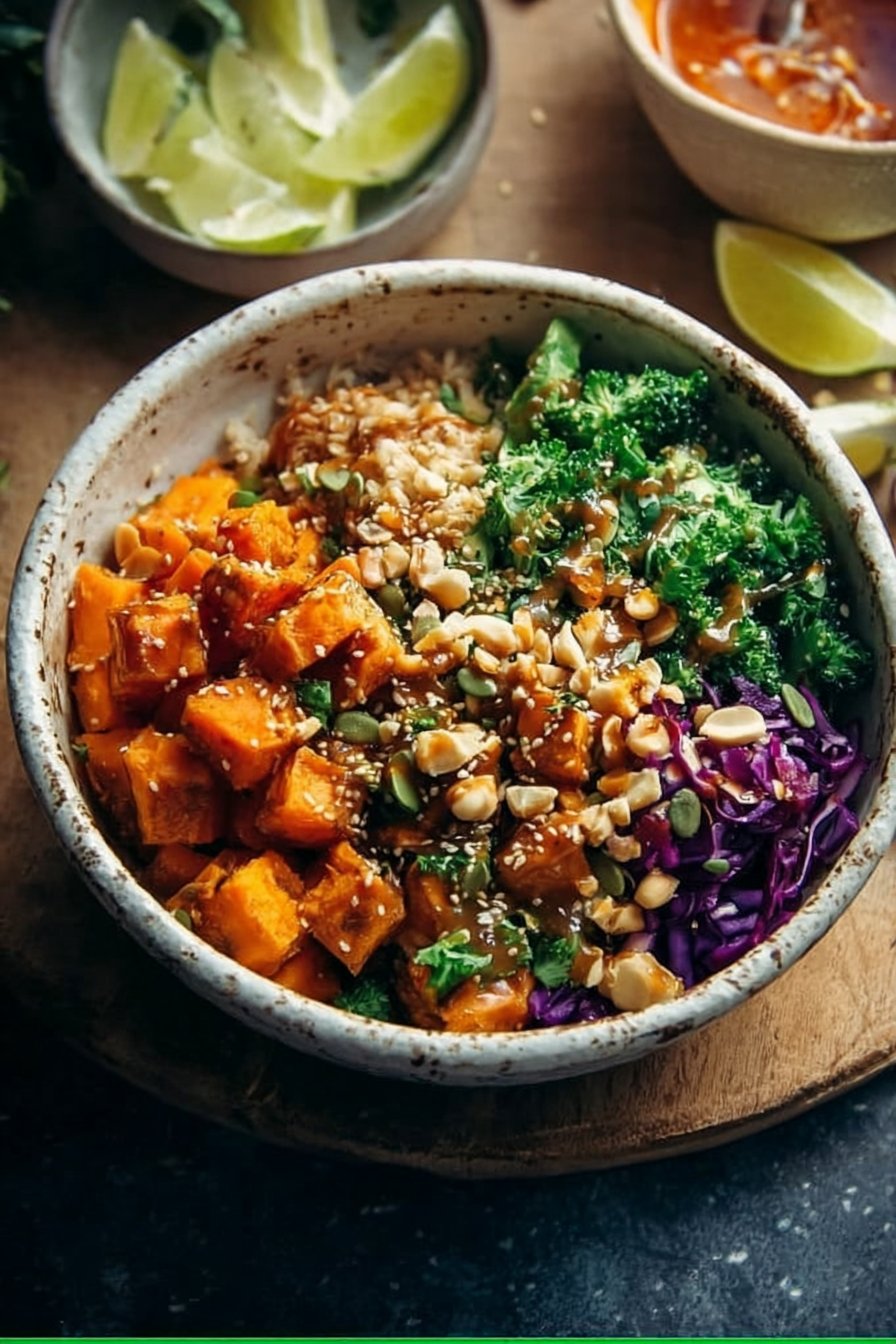 Thai Peanut Sweet Potato Buddha Bowl