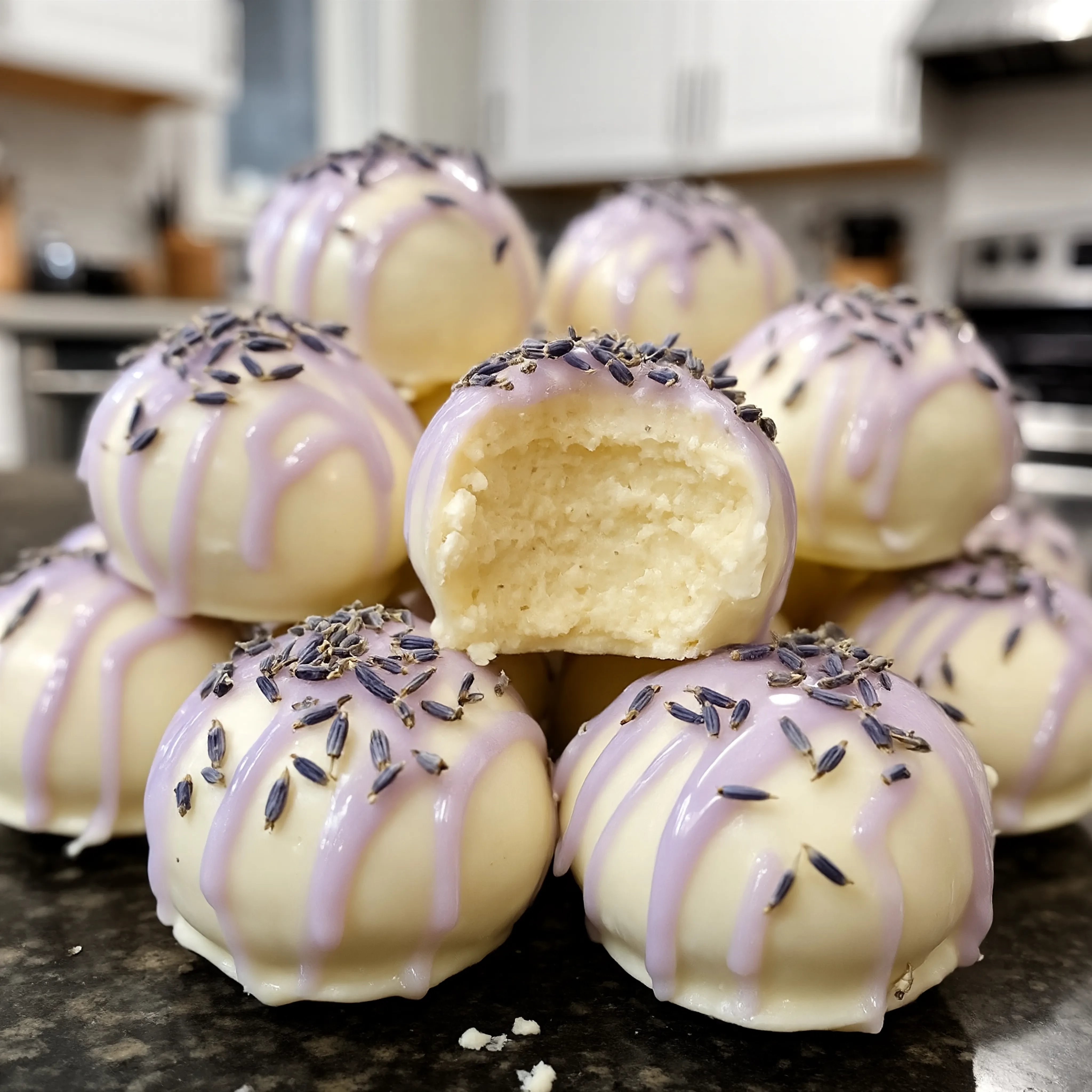 Honey Lavender White Chocolate Truffles