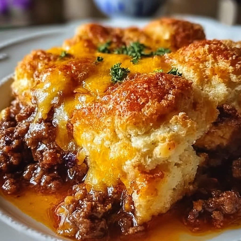 Cheddar Bay Ground Beef Cobbler