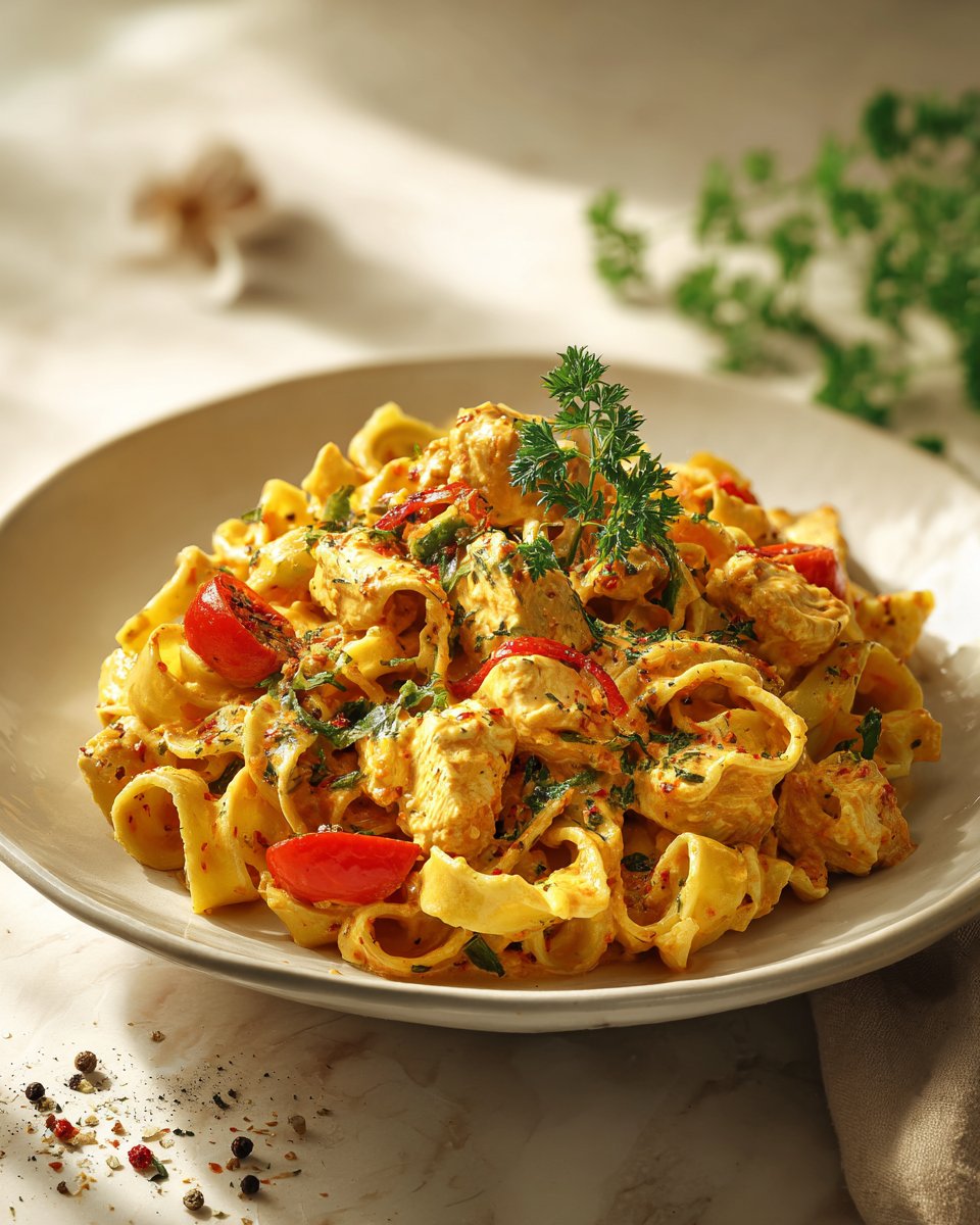 High Protein Marry Me Chicken Pasta