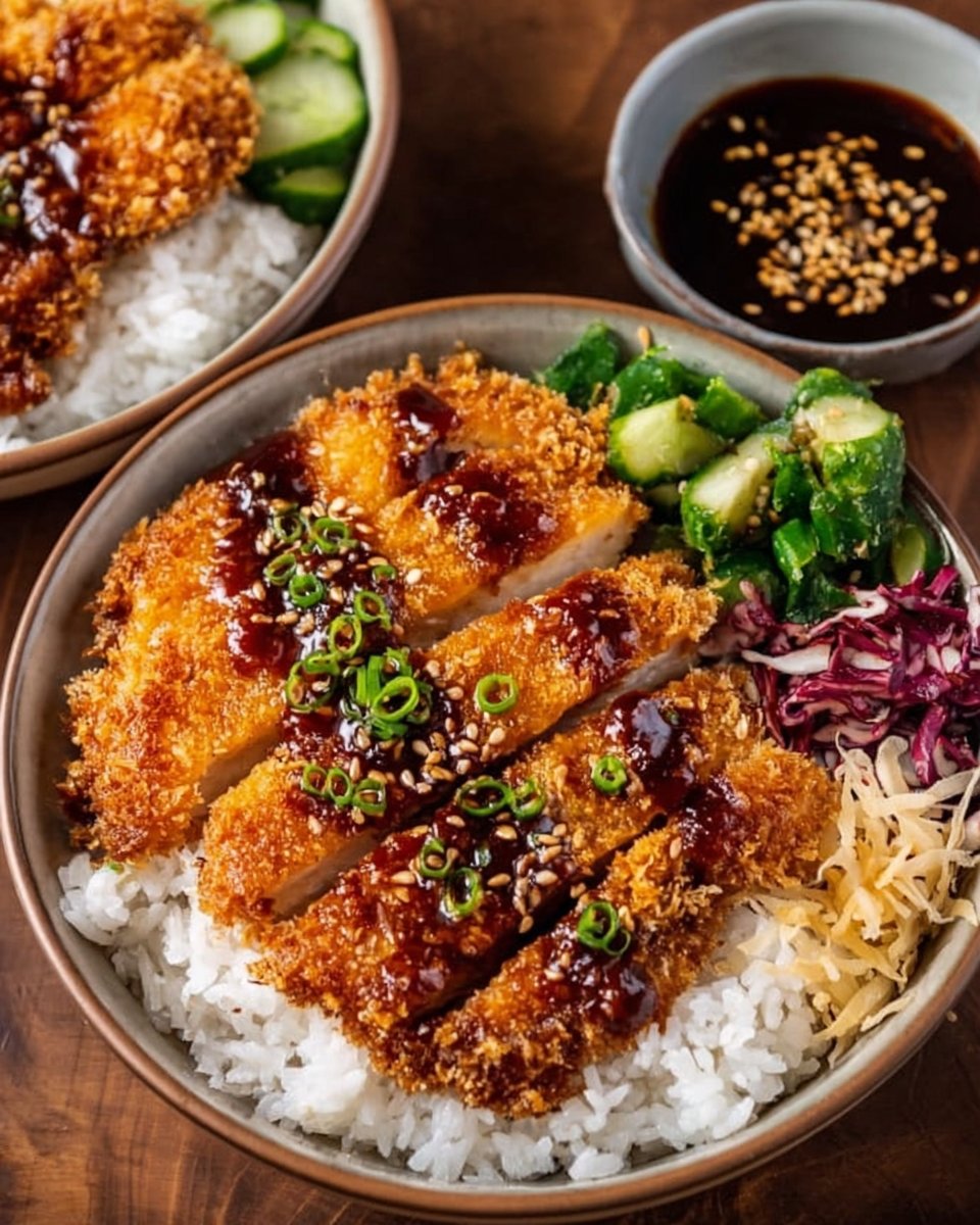 Japanese Katsu Bowls with Tonkatsu Sauce