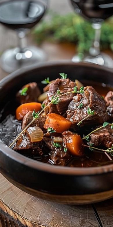 Daube de Sanglier au Vin Rouge