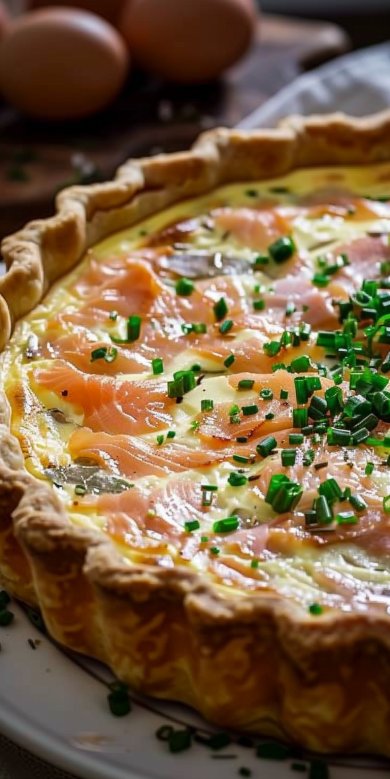 Quiche au saumon fumé