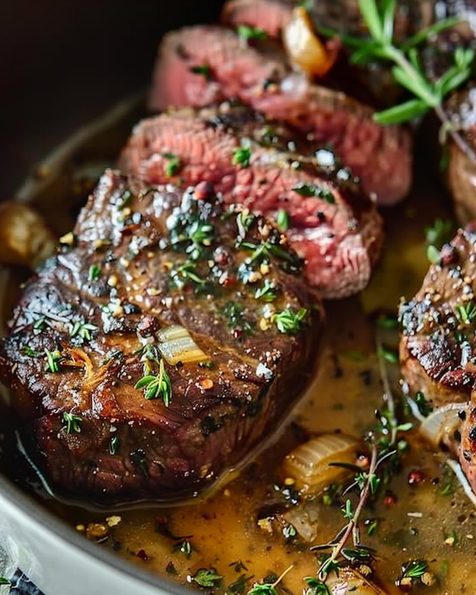 Herb-Roasted Beef Tenderloin with Savory Pan Sauce