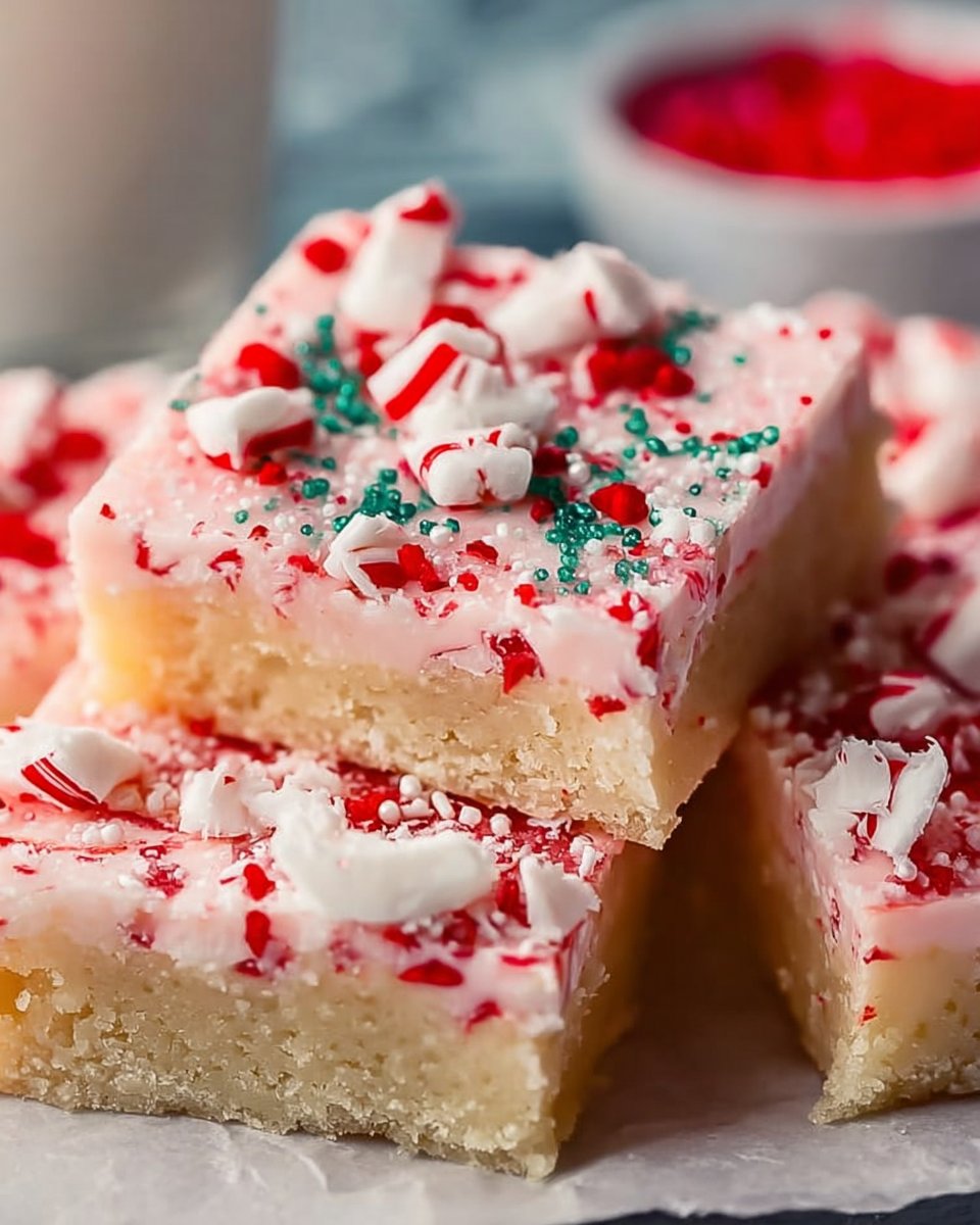 Peppermint Sugar Cookie Bars