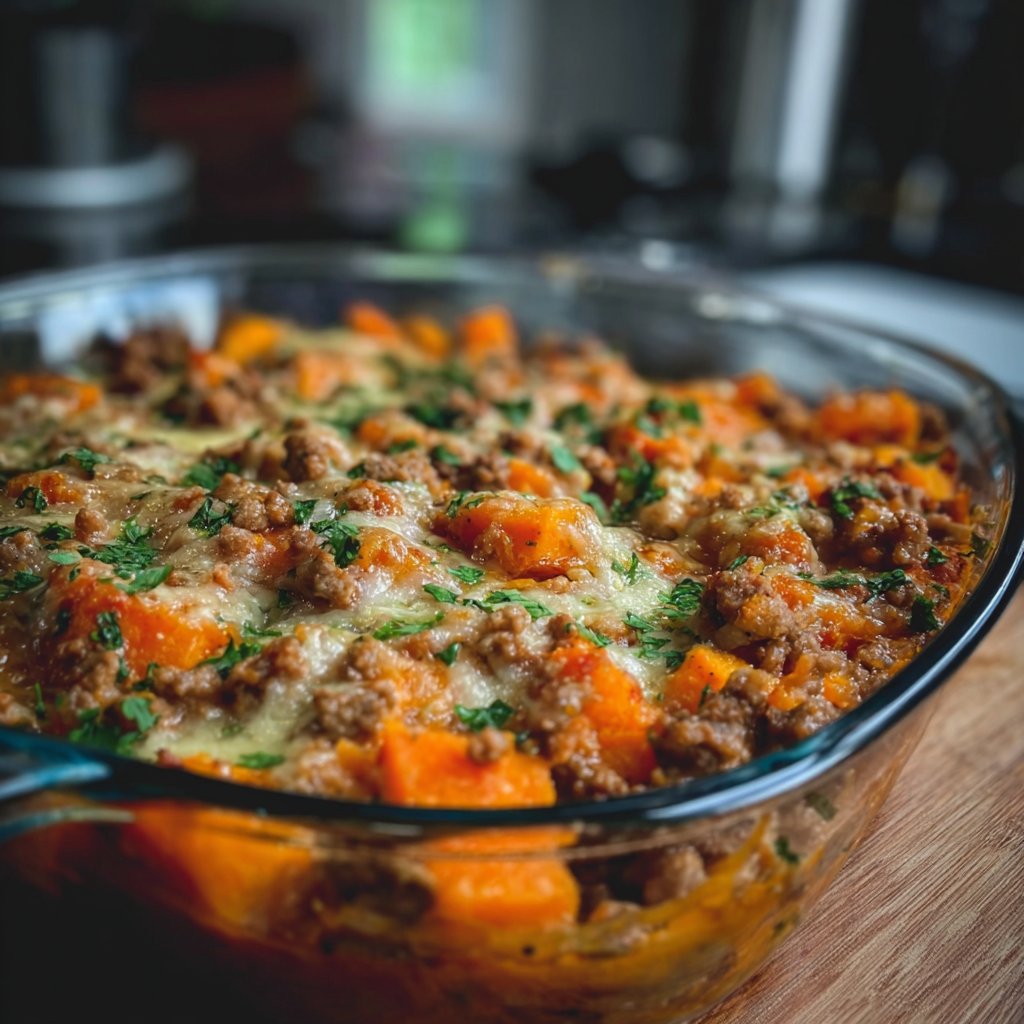 Ground Turkey Sweet Potato Bake Recipe