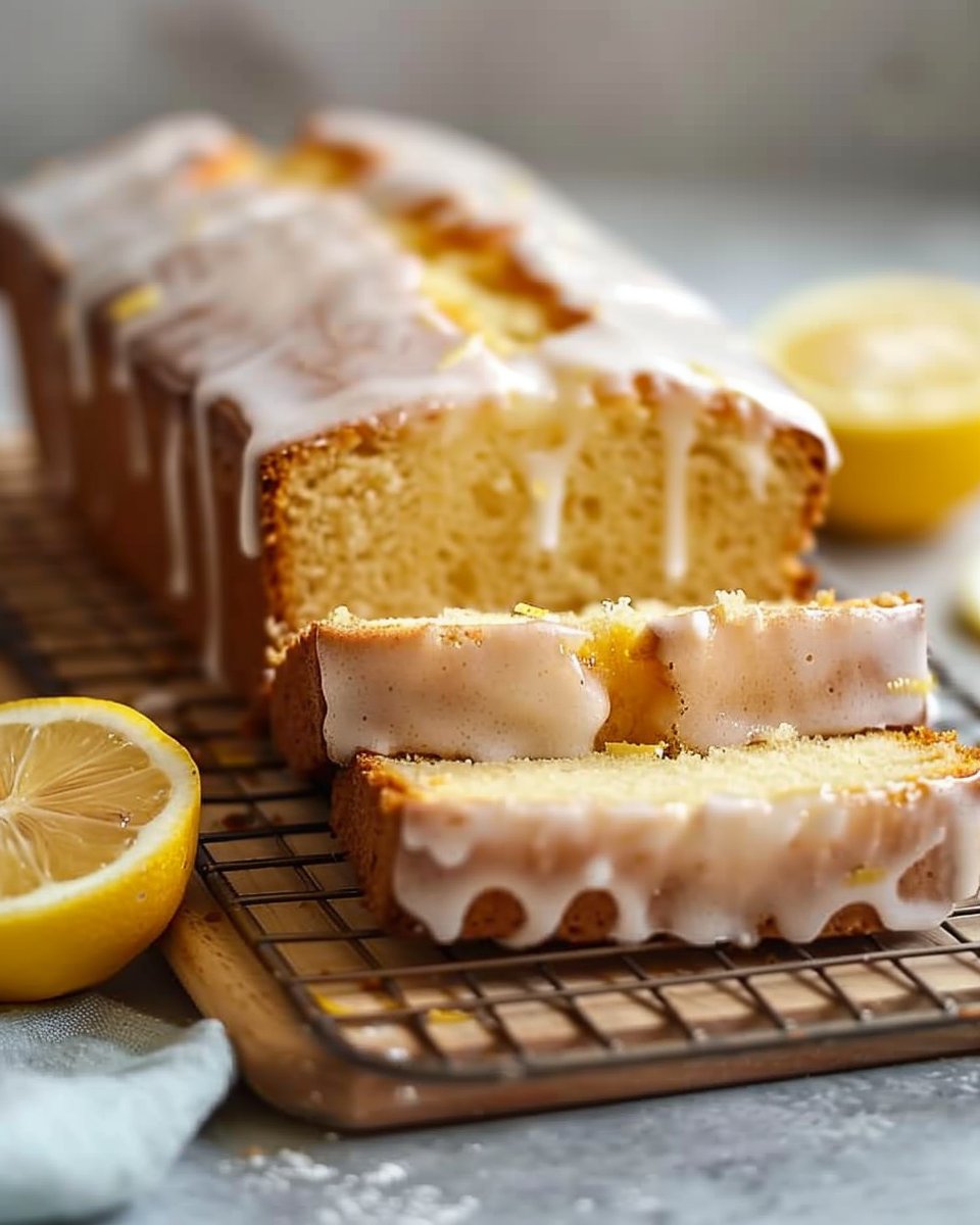 Iced Lemon Pound Cake Loaf