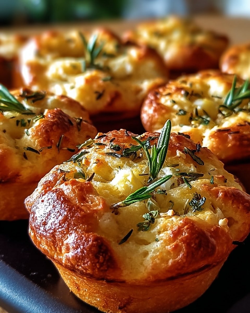 Knoblauch Rosmarin Focaccia Muffins