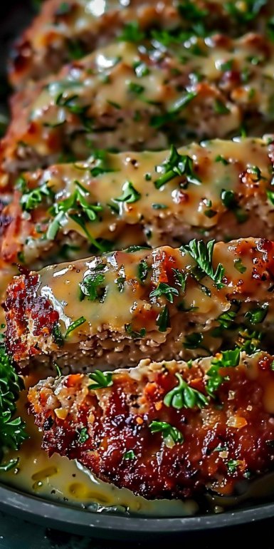 Garlic Parmesan Chicken Meatloaf