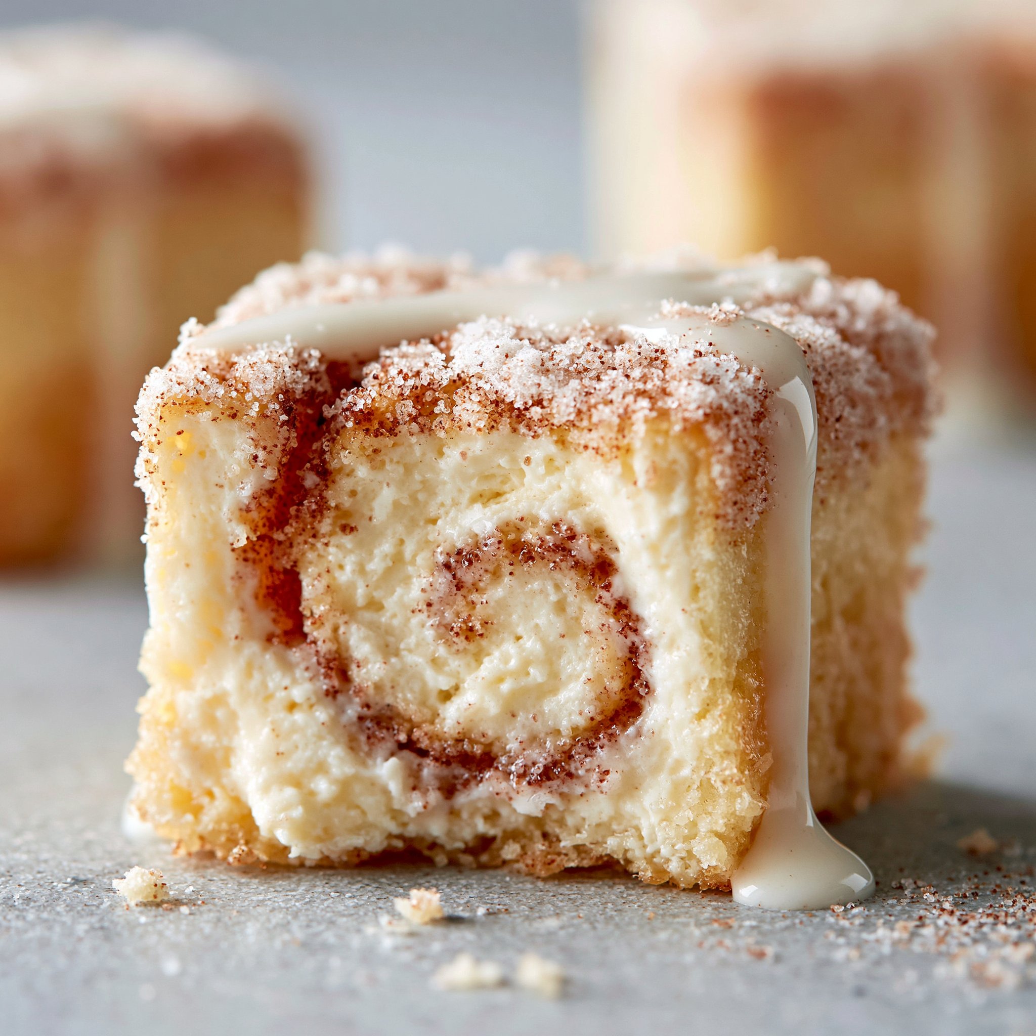 Cinnamon Roll Cheesecake Bites