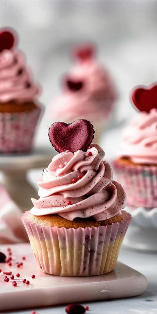 Cupcakes de la Saint-Valentin