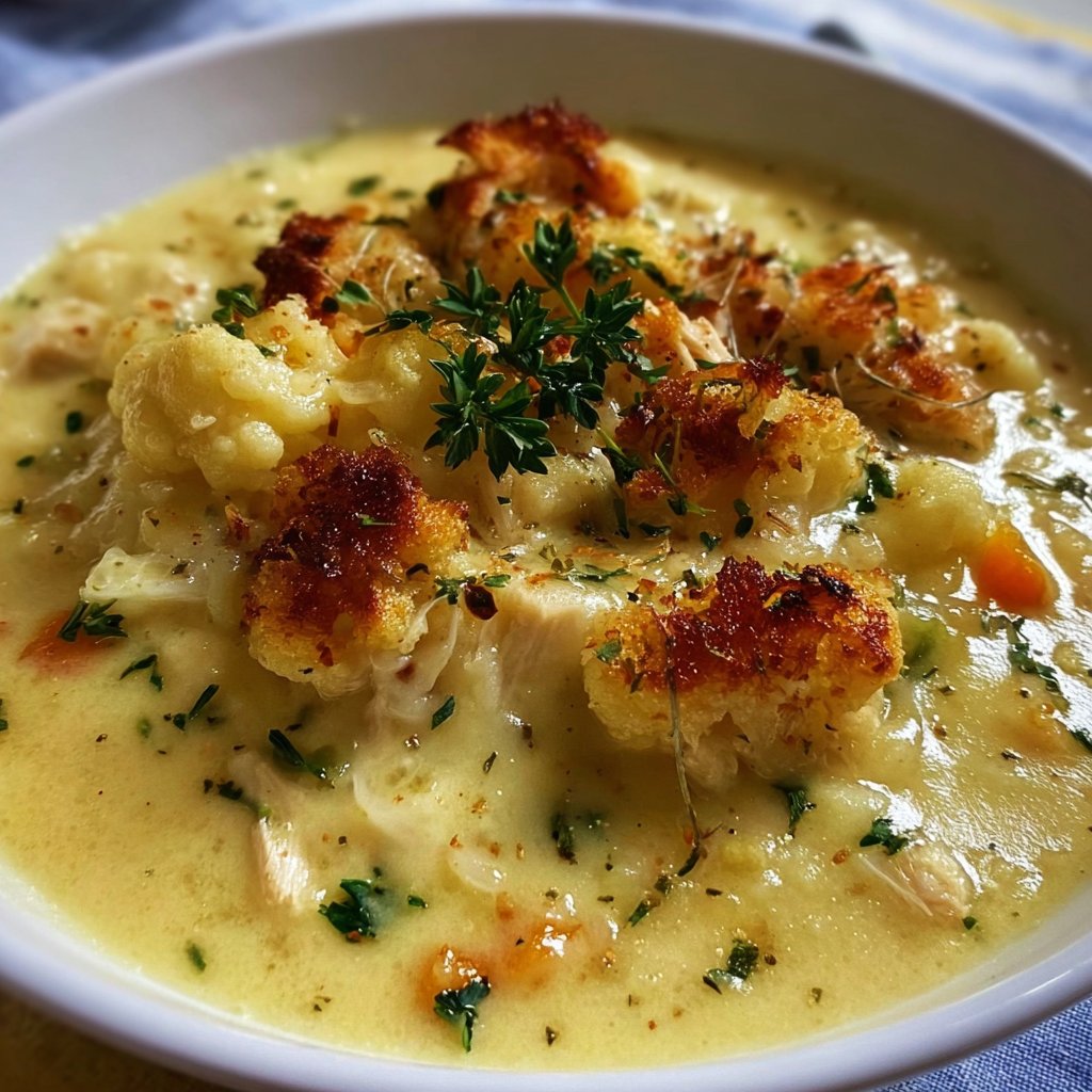 30-Minute Cauliflower Chicken Soup for Cozy Weeknight Dinners