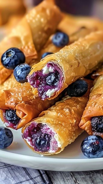 Indulge in the Best Blueberry Cream Cheese Egg Rolls Recipe