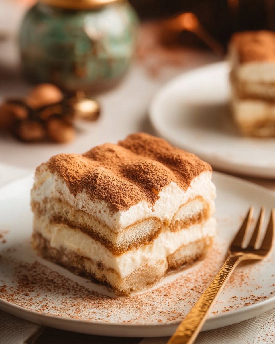 No Bake Eggnog Tiramisu