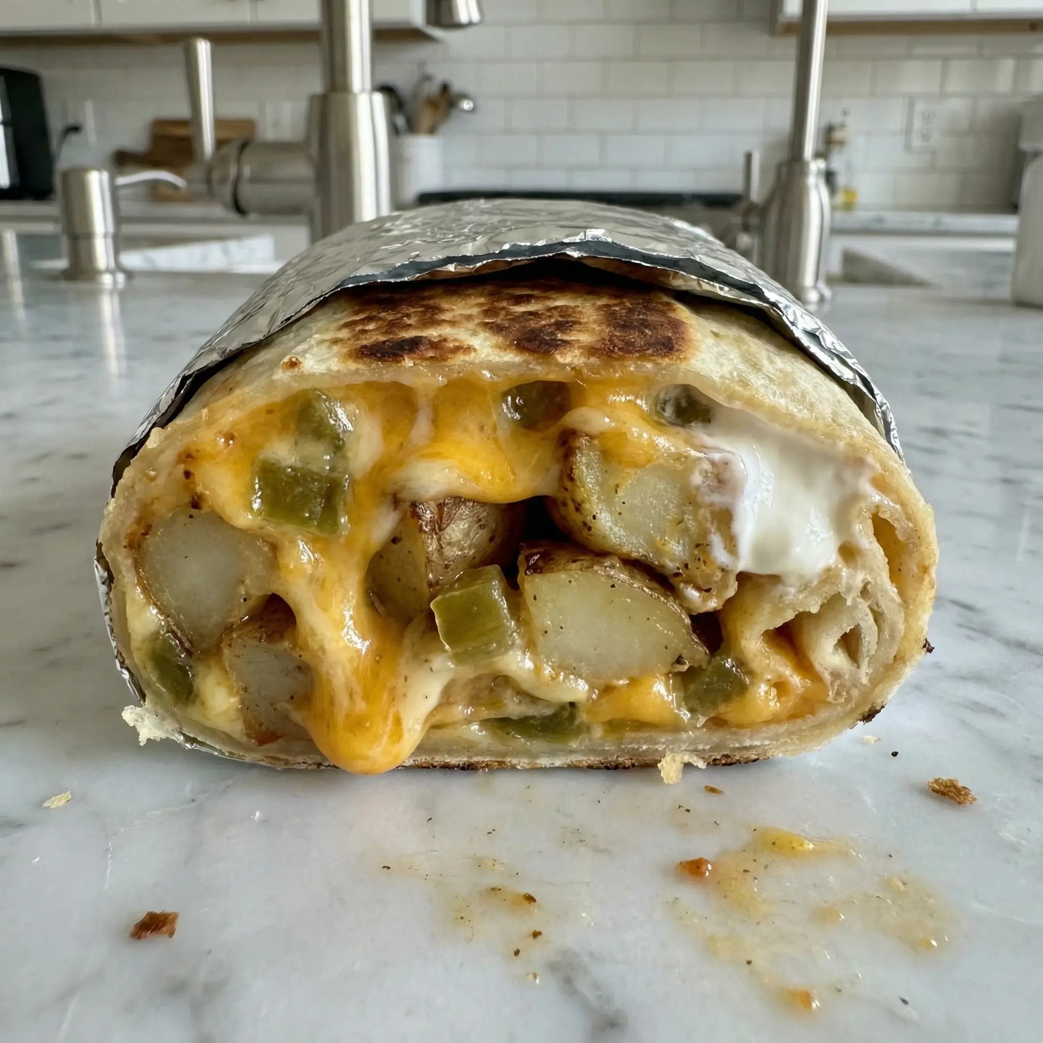 Cheesy Potato Burritos