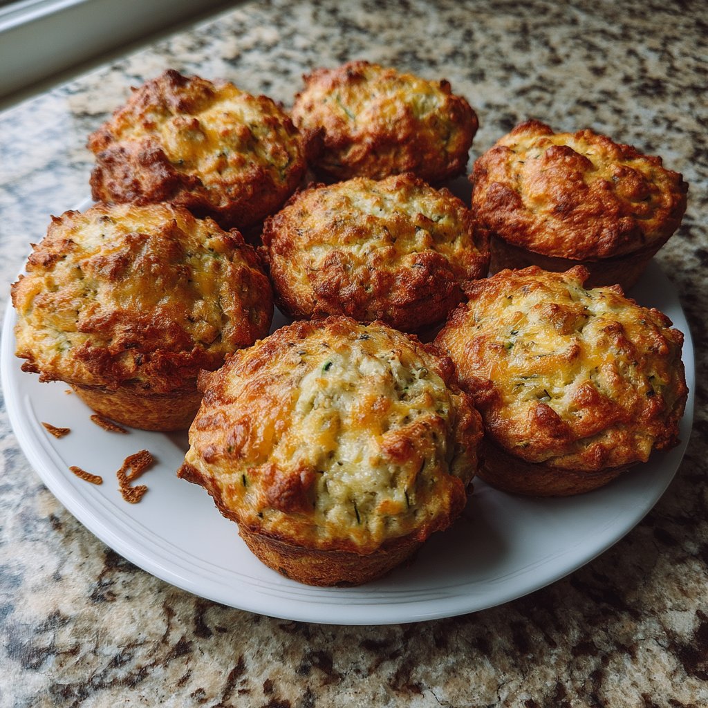 Savory Zucchini & Cheddar Muffins