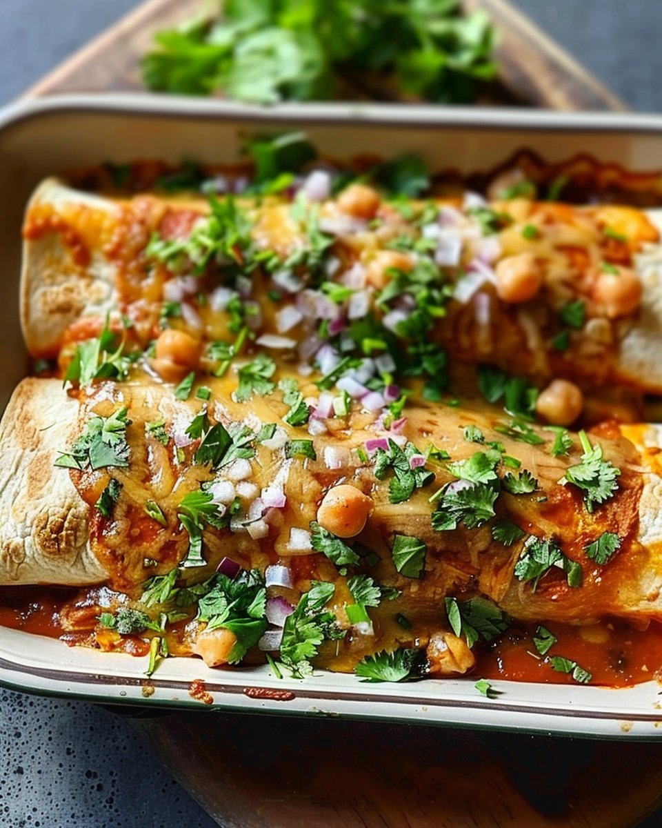 Creamy Coconut Chickpea Enchiladas: A Comforting Twist on a Plant-Based Classic