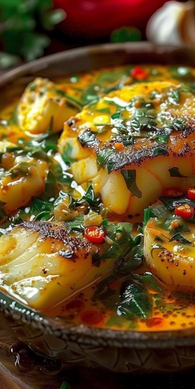 Cabillaud Créole Mijoté aux Épices Colombo et Lait de Coco