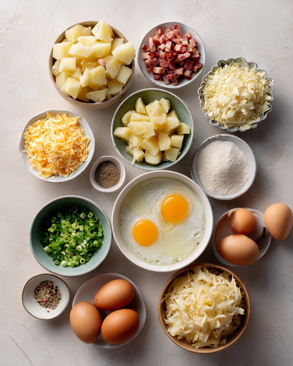 Cheesy Potato Egg Scramble