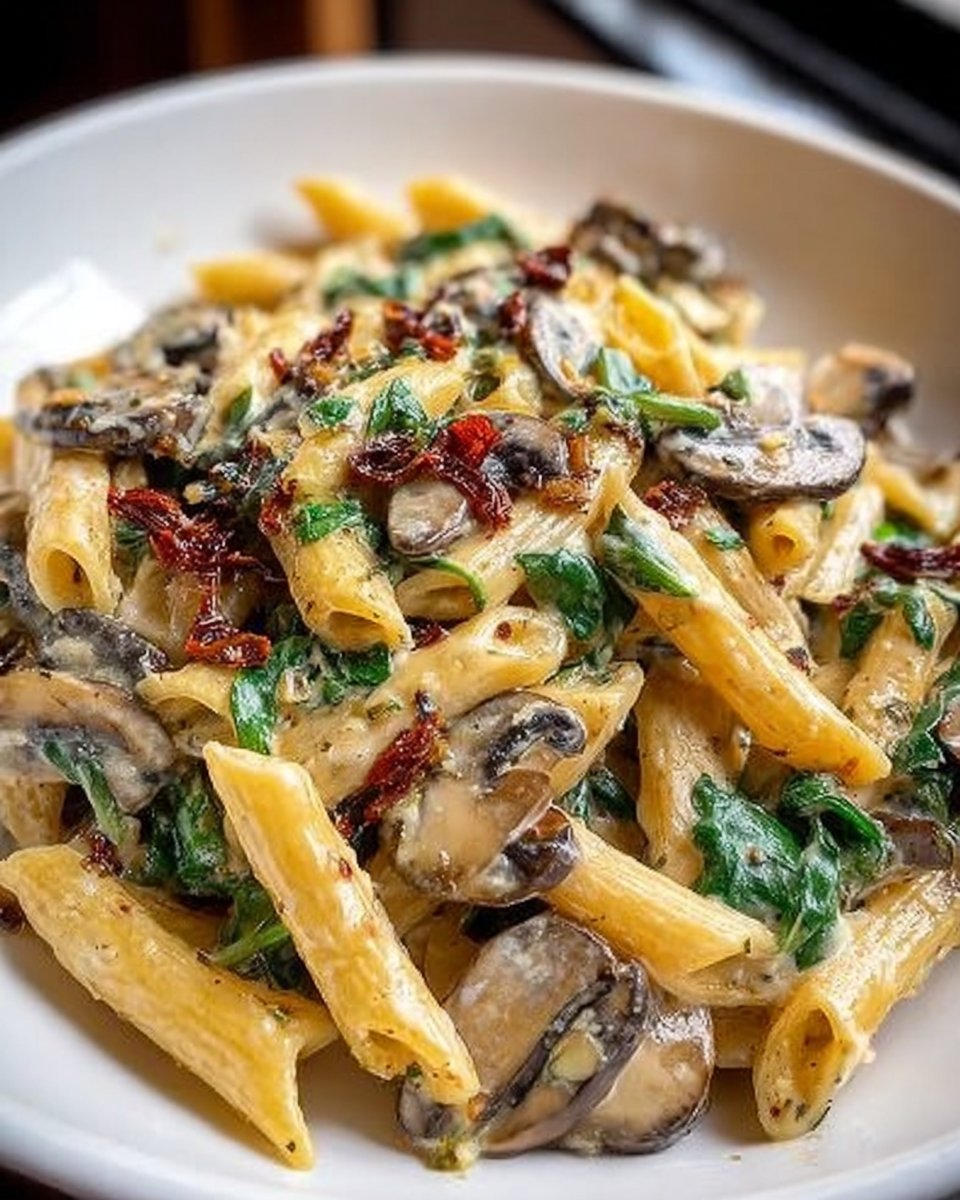 Creamy Tuscan Mushroom Pasta Skillet That's Pure Comfort